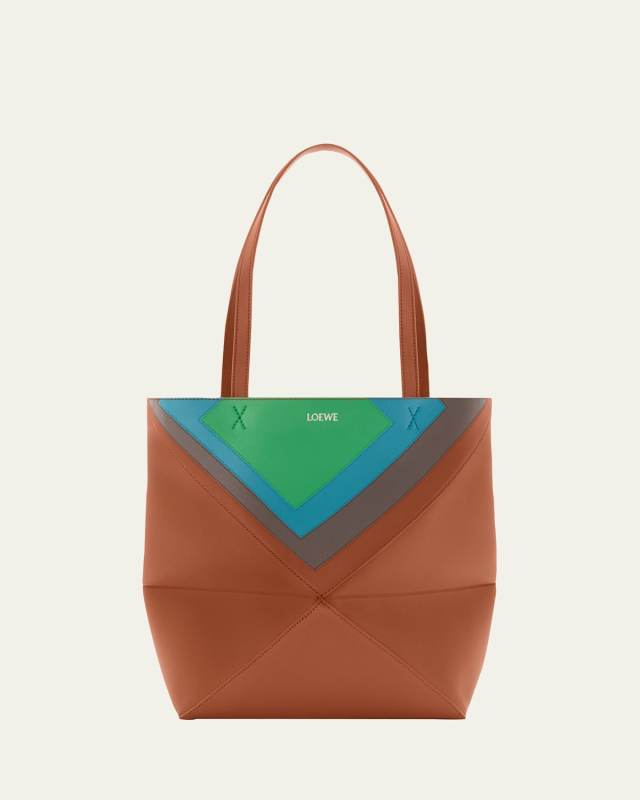x Albers Puzzle Fold Tote Bag in Nappa Leather